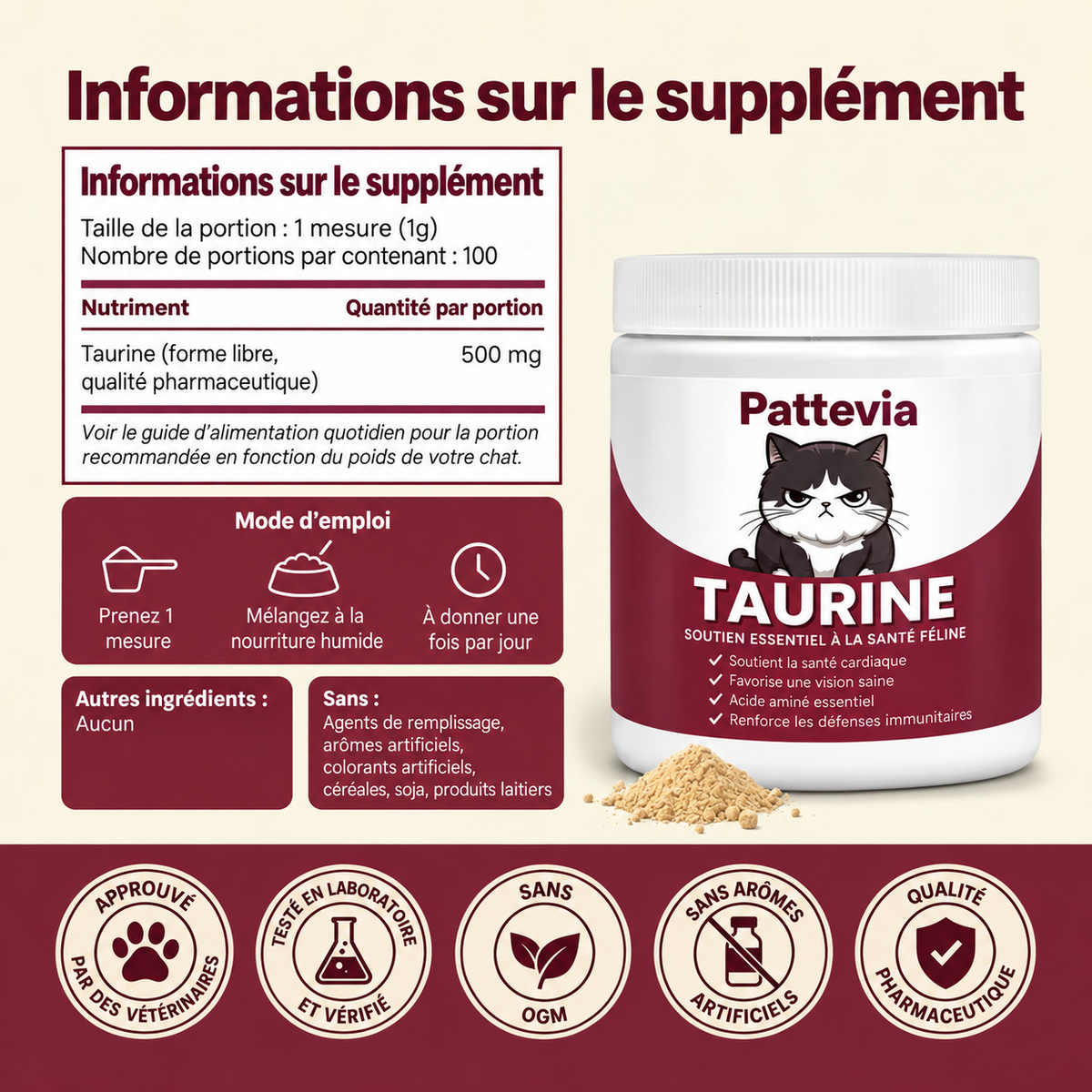 Pattevia – Complément de Taurine